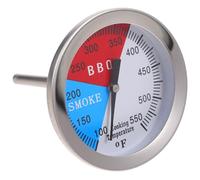 HAKIDZEL Termometro Facile da Leggere per Barbecue in Inossidabile Quadrante Analogico e Display Grande, Strumento per e Affumicatore Esterno Esterno