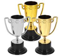 HAKIDZEL Trofei Decorativi Leggeri in Plastica 3 Pezzi e Creativi per Premiazioni Sportive e Cerimonie Scolastiche Come Decorazioni per Feste e Banchetti