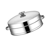 HAKIDZEL Vaporiera in Acciaio Inossidabile Coperchio, Semplice da Installare e Pratica per Ristorante, Accessorio Cucina Multifunzione Argento