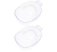 HAKIDZEL Vaschette per Manicure Mani 2 Pezzi in Acrilico per Ammollo Unghie Rimuovi Gel per Salone di Bellezza Professionale