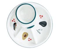 HAKIDZEL Vassoio da Portata in Ceramica Scomparti Multipli e Base Antiscivolo, Piatto per Snack e Frutta per Casa e Ristorante Stili multipli