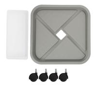 HAKIDZEL Vassoio Rotondo per Vasi con Ruote, Plastica, Portata 40 kg | Base Mobile per Piante, Protegge Pavimento Dai Graffi, Facile da Pulire