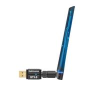 Hakimonoe Adattatore Bluetooth 5.4 a lungo raggio per PC, Dongle USB senza fili Antenna Esterna per Windows 11 10 8.1 7 Linux Laptop Desktop Computer, Coppia con Auricolare Bluetooth Altoparlante