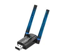 Hakimonoe Adattatore USB 2-in-1 Wi-Fi 6 Bluetooth 5.4 per PC portatile, migliorato a lungo raggio 5dBi AX900Mbps WIFI 2.4G/5GHz Dual Band Wireless Network Dongle Driver integrato per computer desktop