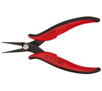 Hakko CHP PN-2006 - Pinza a becco lungo, becco appuntito, bordo esterno piatto, ganasce lisce, lunghezza della mascella 32 mm, larghezza del naso 1,2 mm, acciaio spesso 3 mm