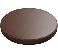Haklein Cuscino rotondo per sedia da pranzo in pelle PU, con memory foam, antiscivolo, morbido, per finestra, tatami, sgabello, per soggiorno, patio, giardino (diametro 35 cm, marrone)