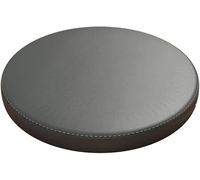 Haklein Cuscino rotondo per sedia da pranzo in pelle PU, con memory foam, antiscivolo, morbido, per finestra, tatami, sgabello, per soggiorno, patio, giardino (diametro 30 cm, grigio scuro)