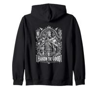 Hakon Il Buon re di Norvegia Viking Felpa con Cappuccio