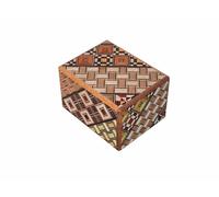 Hakone Yosegi Secret Puzzle Box 5 Steps Gimmick Parquet 60x47x38 mm dal Giappone