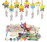 HAKOTOM 8Pz Kit di artigianato pasquale per bambini, Pulcino di Pasqua, Pasqua appeso Craft, Attività fatte a mano per bambini, tempo libero creativo per la festa di compleanno di primavera