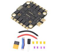 HAKRC 4 in 1 ESC 45A Electronic Speed Controller, EMF8BB21F16G Control Chip 45A 2-6S BLHeli-S Firmware Integrated Double Hole Spacing PWM Hardware Drive Motor with Damped Light for