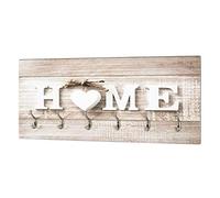 HAKU Möbel Appendiabiti da parete aspetto acciaio inox, motivo, MDF, metallo - Dim. L 90 cm x A 40 cm x P 8 cm, Stile Moderno