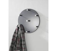 HAKU Appendiabiti da parete cromo, grigio, MDF, metallo - Dim. P 5 cm x Ø 35 cm, Stile Moderno