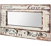 HAKU Appendiabiti da parete motivo, vintage, MDF, metallo, specchio - Dim. L 80 cm x A 52 cm x P 10 cm, Stile Industriale