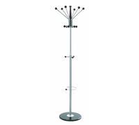 HAKU Appendiabiti da terra alluminio, marrone scuro, Marmo, Metallo Appendiabiti per giacche - Dim. A 182 cm x Ø 42 cm, Stile Moderno