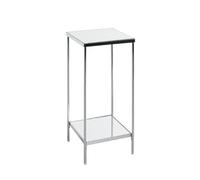 HAKU Colonna floreale cromo, Metallo, specchio - Dim. L 28 cm x A 66 cm x P 28 cm, Stile Art Deco