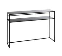 HAKU Möbel Consolle nero, metallo - Dim. L 112 cm x A 81 cm x P 28 cm, Stile Moderno