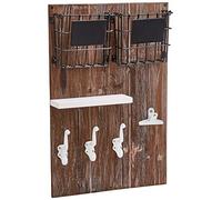 HAKU Memoboard vintage, Legno massiccio, MDF, metallo - Dim. L 37 cm x A 55 cm x P 9 cm, Stile Industriale