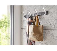 HAKU Möbel Appendiabiti Alu, Nero, Alluminio, Metallo - Dim. L 70 cm x A 14 cm x P 8 cm, Stile Moderno