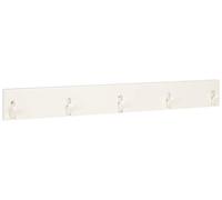 HAKU Möbel Appendiabiti bianco, Legno massiccio, MDF - Dim. L 82 cm x A 10 cm x P 2 cm, Stile Industriale