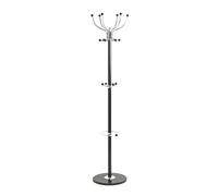 HAKU Möbel Appendiabiti cromo, nero, Marmo, legno massiccio, metallo - Dim. A 176 cm x Ø 38 cm, Stile Moderno