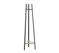 HAKU Möbel Appendiabiti cromo, nero, metallo - Dim. L 47 cm x A 177 cm x P 47 cm, Stile Moderno