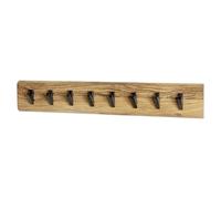 HAKU Möbel Appendiabiti da parete acacia, nero, Legno massiccio, metallo - Dim. L 90 cm x A 15 cm x P 9 cm, Stile Collettivo Urbano