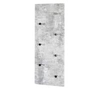 HAKU Möbel Appendiabiti da parete cemento, cromo, MDF, metallo - Dim. L 80 cm x A 30 cm x P 6 cm, Stile Moderno