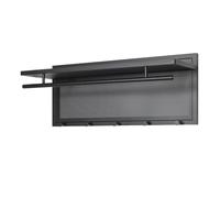 HAKU Möbel Appendiabiti da Parete, Nero, Metallo - Dim.: L 75 x A 30 x P 26 cm, Stile: Moderno