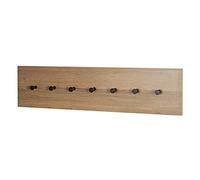 HAKU Möbel Appendiabiti da parete rovere, nero, MDF, metallo - Dim. L 80 cm x A 20 cm x P 5 cm, Stile Moderno