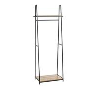 HAKU Möbel armadio in piedi rovere, nero, MDF, metallo - Dim. L 68 cm x A 166 cm x P 40 cm, Stile Moderno