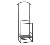 HAKU Möbel Cameriere da uomo nero, metallo - Dim. L 47 cm x A 128 cm x P 26 cm, Stile Moderno