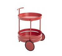 HAKU Möbel Carrello di servizio rosso, metallo - Dim. A 62 cm x Ø 42 cm, Stile Moderno