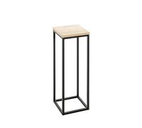 HAKU Möbel Colonna floreale rovere, nero, MDF, metallo - Dim. L 19 cm x A 54 cm x P 19 cm, Stile Moderno