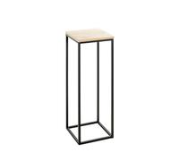 HAKU Möbel Colonna floreale rovere naturale, nero, MDF, Metallo - Dim: L 23 x A 67 x P 23 cm, Stile: Moderno
