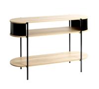 HAKU Möbel - Tavolo consolle in rovere, colore nero, metallo, truciolato, dimensioni L 110 x A 76 x P 39 cm, stile moderno