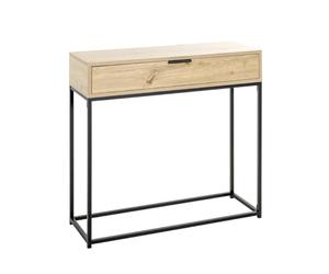 HAKU Möbel Consolle, rovere, nero, metallo, pannello di truciolato - Dim.: L 80 x A 77 x P 28 cm, Stile: Moderno