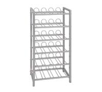 HAKU Möbel Portabottiglie alu, metallo - Dim. L 34 cm x A 72 cm x P 22 cm, Stile Moderno