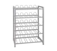HAKU Möbel Portabottiglie alu, metallo - Dim. L 54 cm x A 76 cm x P 31 cm, Stile Moderno