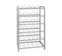 HAKU Möbel Portabottiglie alu, metallo - Dim. L 54 cm x A 90 cm x P 31 cm, Stile Moderno