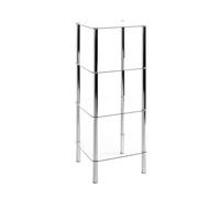 HAKU Möbel Scaffale cromo, Metallo, vetro di sicurezza - Dim. L 39 cm x A 107 cm x P 39 cm, Stile Moderno