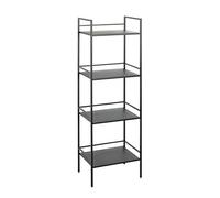 HAKU Möbel Scaffale, nero, metallo - Dim.: L 40 x A 128 x P 30 cm, Stile: Moderno