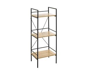 HAKU Möbel Scaffale rovere, nero, MDF, metallo - Dim. L 34 cm x A 96 cm x P 27 cm, Stile Moderno