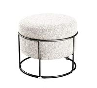 HAKU Möbel Sgabello, MDF, nero/crema, Ø 48 x H 44 cm