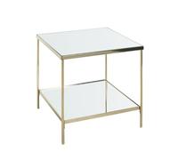HAKU Möbel Tavolino ottone placcato, Metallo, specchio - Dim. L 45 cm x A 46 cm x P 45 cm, Stile Art Deco