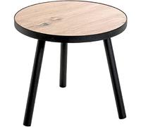 HAKU Möbel Tavolino rovere chiaro, nero, MDF, Metallo - Dim: A 37 x Ø 40 cm, Stile: Moderno
