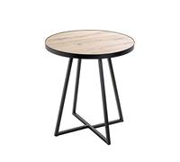 HAKU Möbel Tavolino rovere chiaro, nero, MDF, Metallo - Dim: A 52 x Ø 48 cm, Stile: Moderno