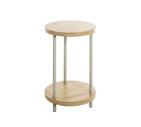 HAKU Möbel Tavolino rovere, grigio, MDF, metallo - Dim. A 50 cm x Ø 30 cm, Stile Moderno