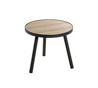 HAKU Möbel Tavolino rovere, nero, MDF, metallo - Dim. A 36 cm x Ø 40 cm, Stile Moderno