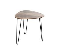 HAKU Möbel Tavolino rovere, nero, MDF, metallo - Dim. L 48 cm x A 48 cm x P 48 cm, Stile Moderno